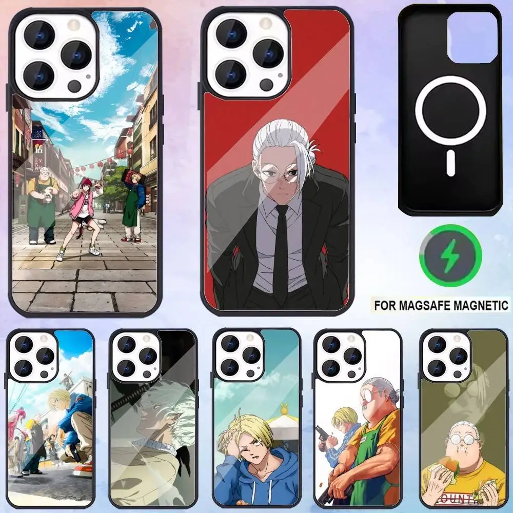 

S-sakamoto Days Anime Phone Case For iPhone17,16,15,14,13,12,11 Plus,Pro Max Magnetic For Magsafe Wireless Charging
