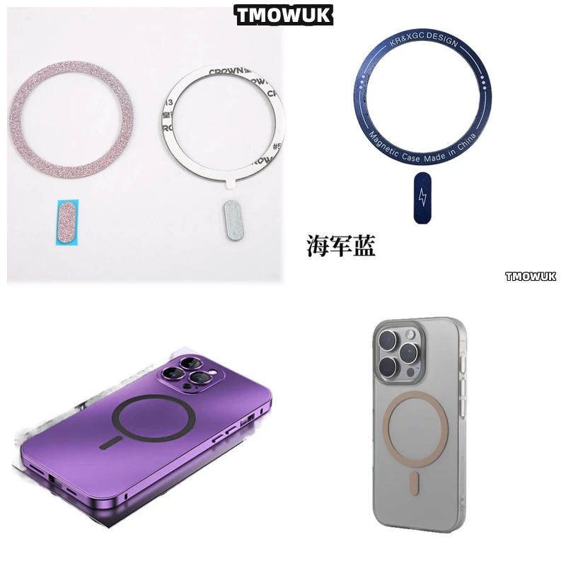 

Magsafe Metal Plate Ring Sticker For IPhone 13-16 Pro Max Plus Mini Wireless Charging Dock