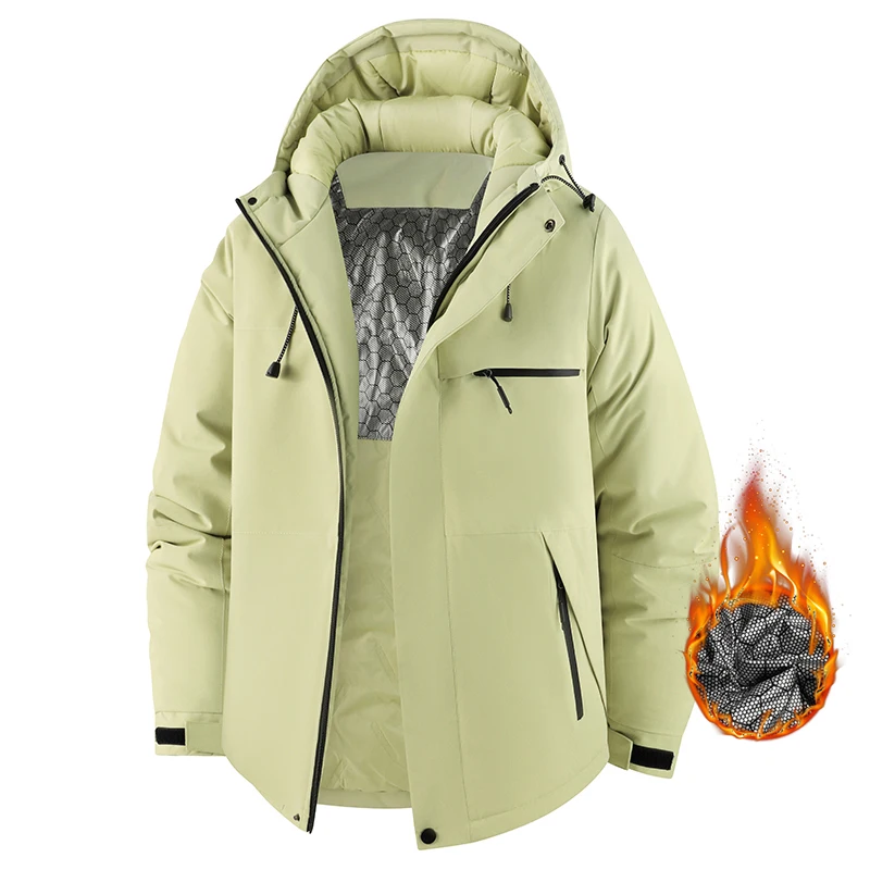 Cross border foreign trade graphene cotton jacket for men's camels, new autumn and winter with added fleece and thickened warm a