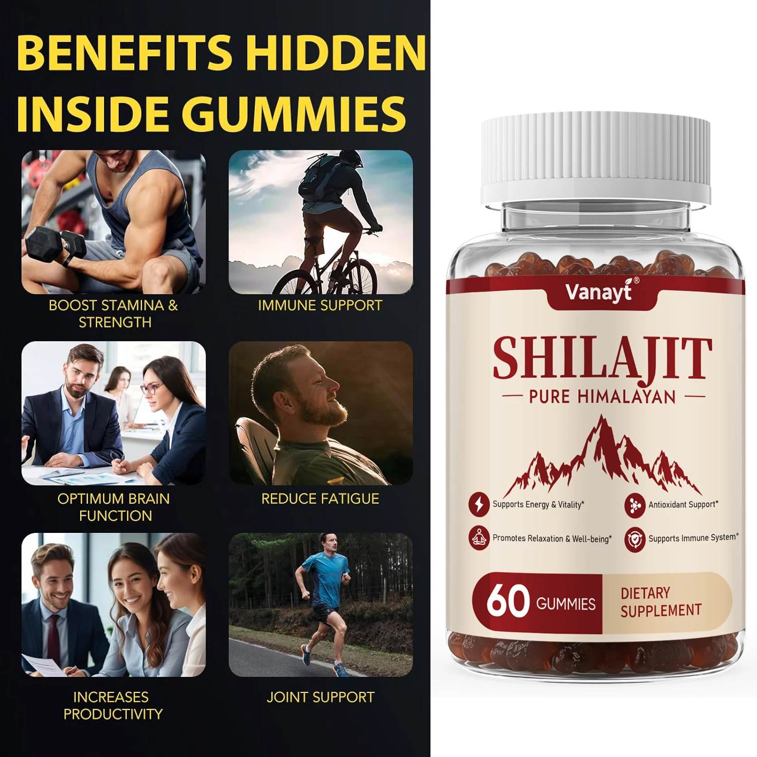 Gomme minerali di Shilajit da  - Health Wellness Gummies recensione e prezzo