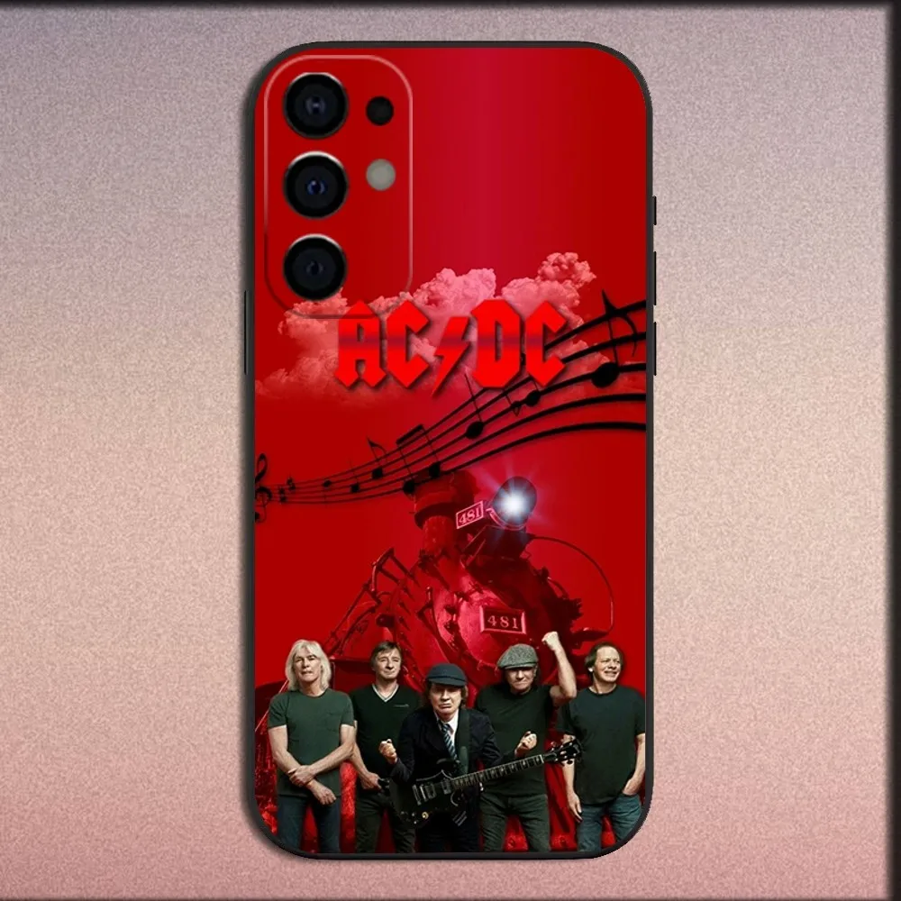 Music Band-C-ACDC-A Phone Case For Samsung S25,S24,S21,S22,S23,S30,Ultra,S20,Plus,Fe,Lite,Note,10,9,5G Black Soft Cover