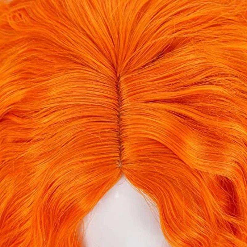 Alice in Wonderland 2 Mad Hatter Cosplay Wigs Tarrant Hightopp Orange Wig Short Curly Heat Resistant Synthetic Hair Wig