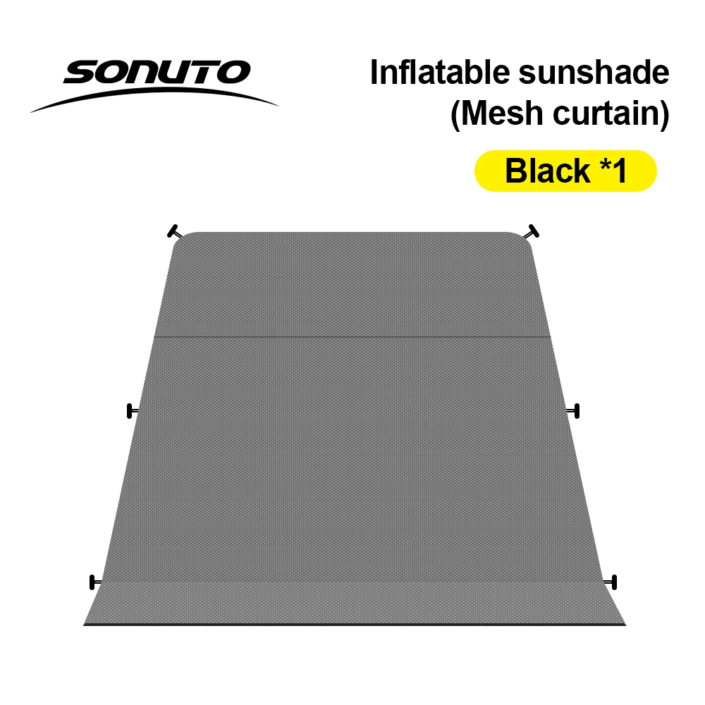 Sonuto Opblaasbare Kampeertent met Luifel, 4-6 Persoons 4-Seizoenen Lucht Tent, PU3000mm Waterdichte Glamping Tent, Direct Opzetbare Cabin