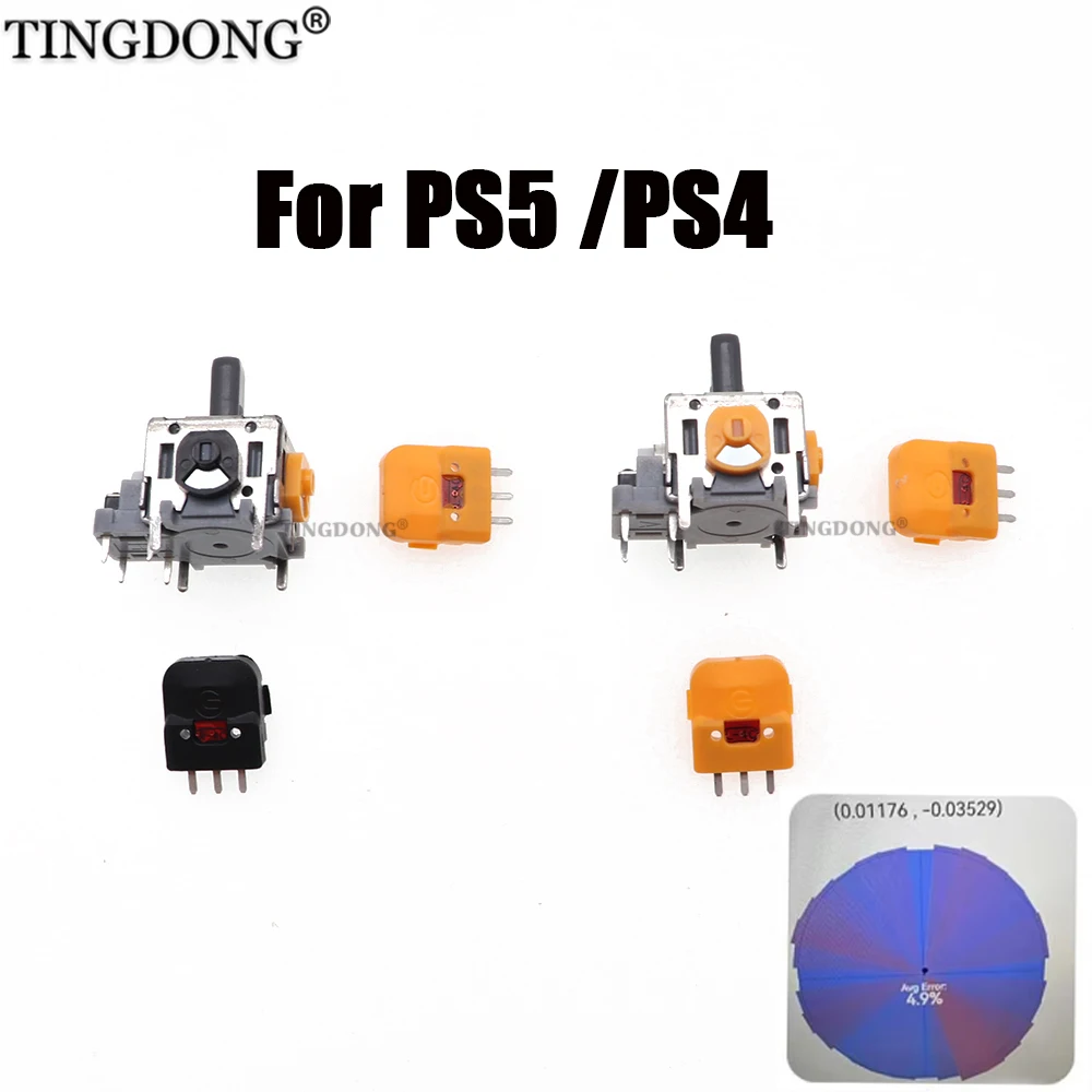 For PS5 PS4 Hall Effect Analog Joystick V5 PlayStation 5 4 DualSense High Precision Optimized Anti-drift No Jitter No Delay