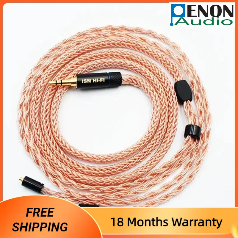 ISN Audio C16 16 Shares Single Crystal Copper HiFi Audiophile Earphone Replacement Cable IEM Upgrade Cable