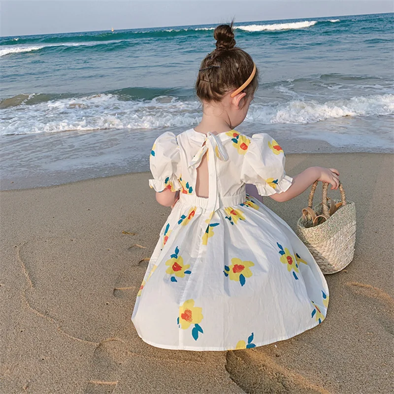 

Children's Sweet Dress Summer Girls' Princess Dress Broken Flower Children's Dress3-8One-Piece Delivery for Children's Clothing