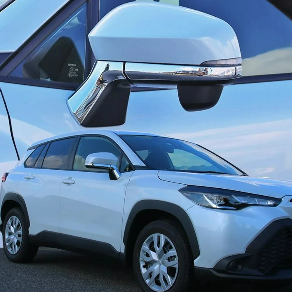 Rearview Mirror Strip Decorative Sequin Cover Trim ABS Chrome Accessories For Toyota Corolla Cross XG10 2021 2022 2023 2024 2025