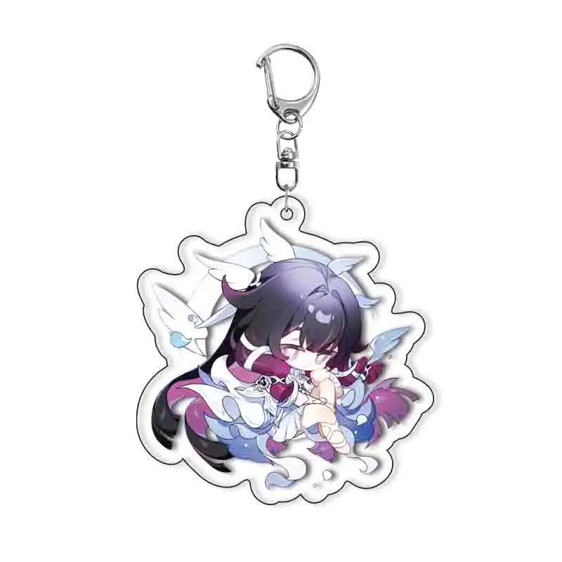 Game Genshin Columbina Hyposelenia Damselette Acrylic Keychain Backpack Pendant and Figure Stand Model Plate Desktop Decor Gift image 5