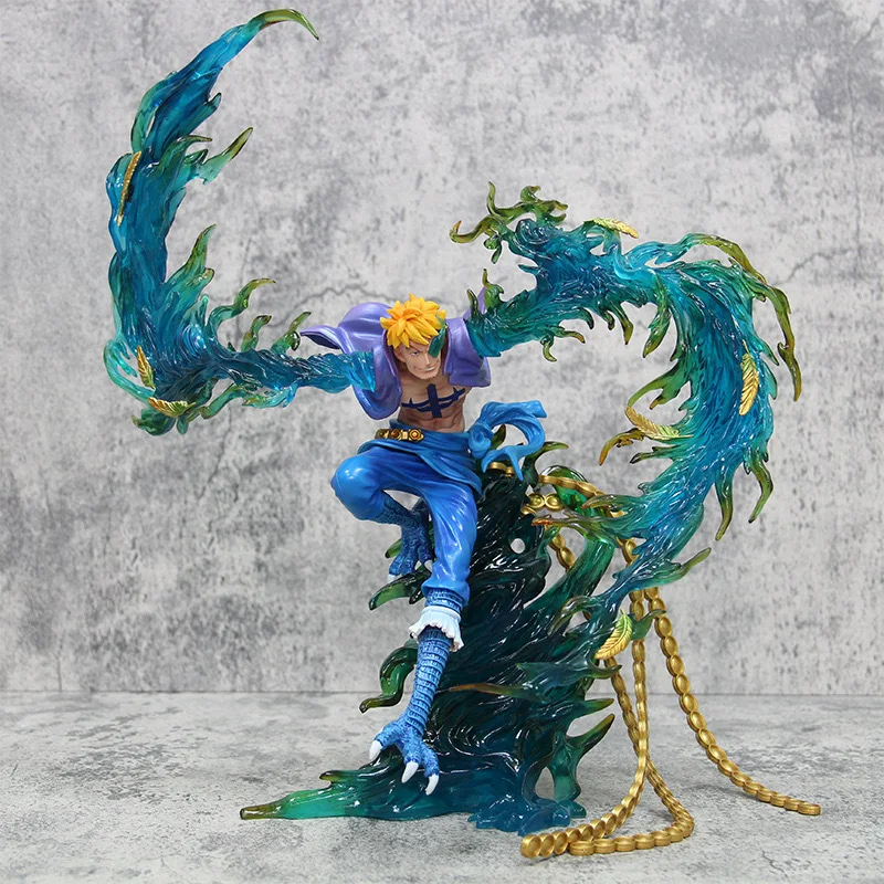 33cm One Piece Figures Marco Anime Figure Dream The Phoenix Fly Gk Figurine Model Collection Desk Decoration Toys for Children