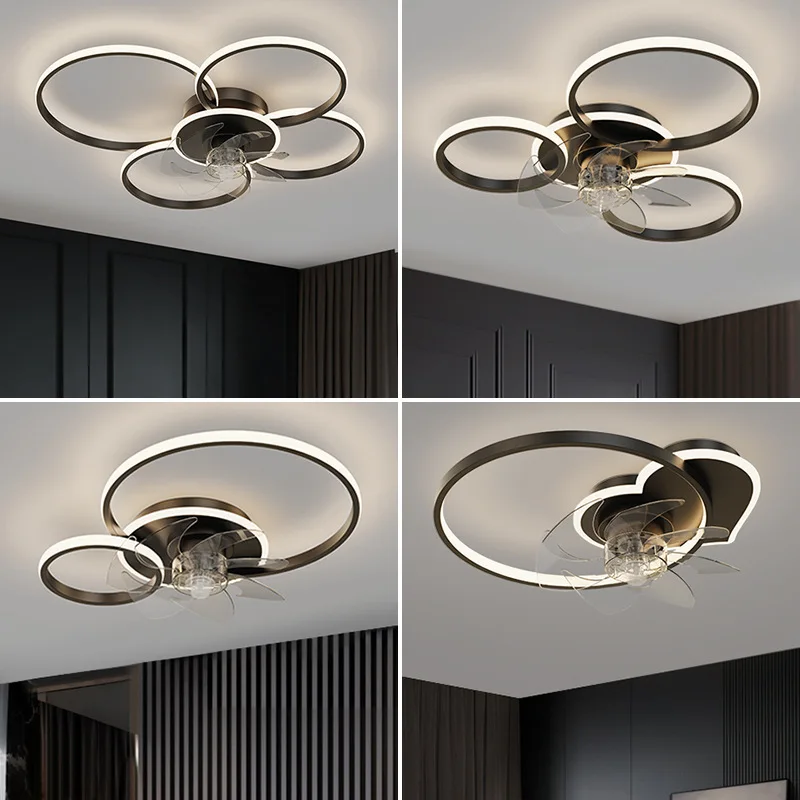Modern Ceiling Fan Lamp  Luxury Invisible Design for Living Room Bedroom Dining Room - Integrated Lighting And Ventilation