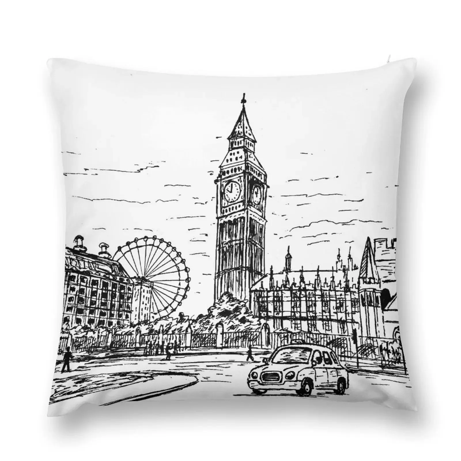 

London Big Ben Throw Pillow Cushions For Sofa sleeping pillows luxury sofa pillows pillow