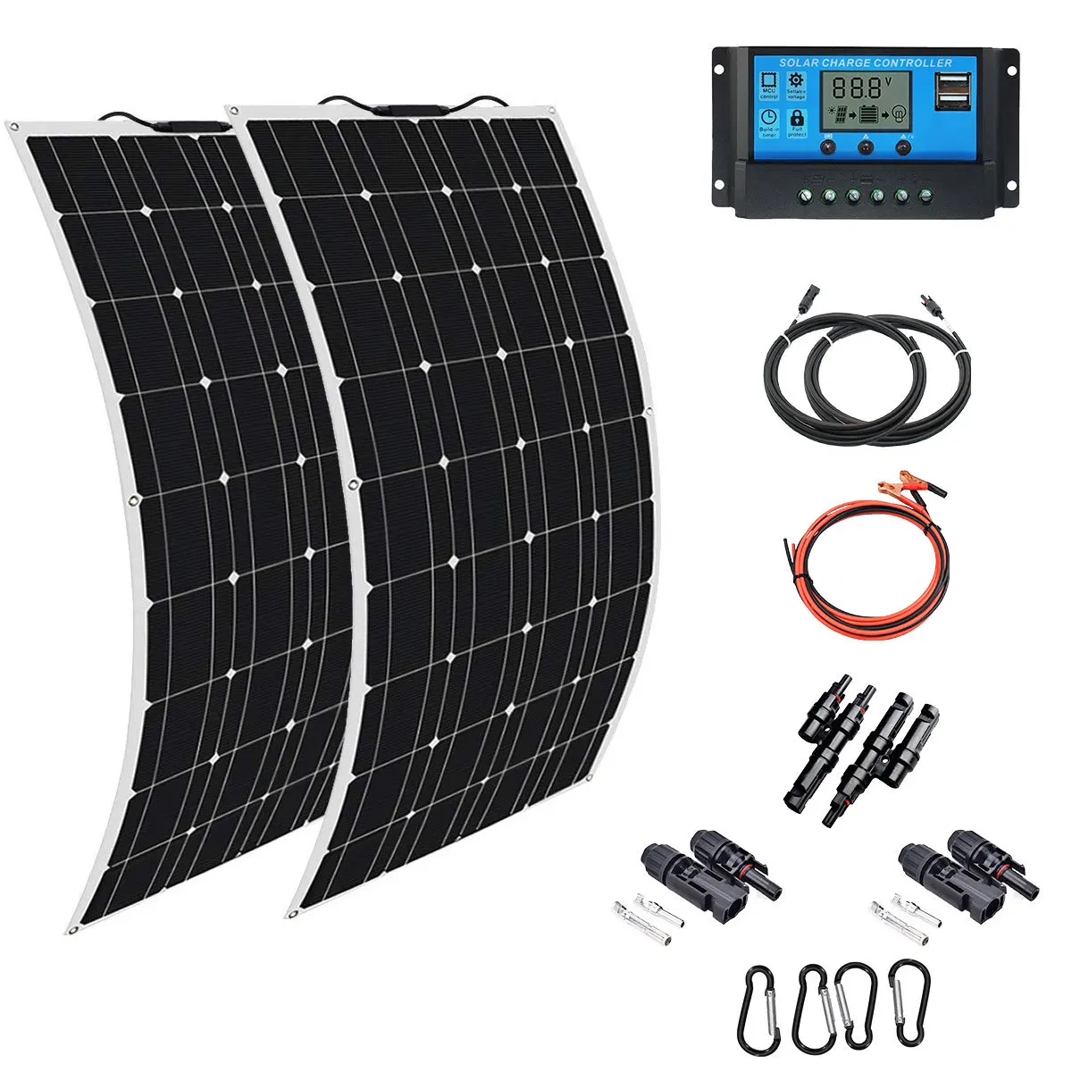 110W18V Monocrystalline Solar Panel Etfe Laminated Photovoltaic Module Rv Roof Battery Power Generation Yacht Outdoor Waterproof