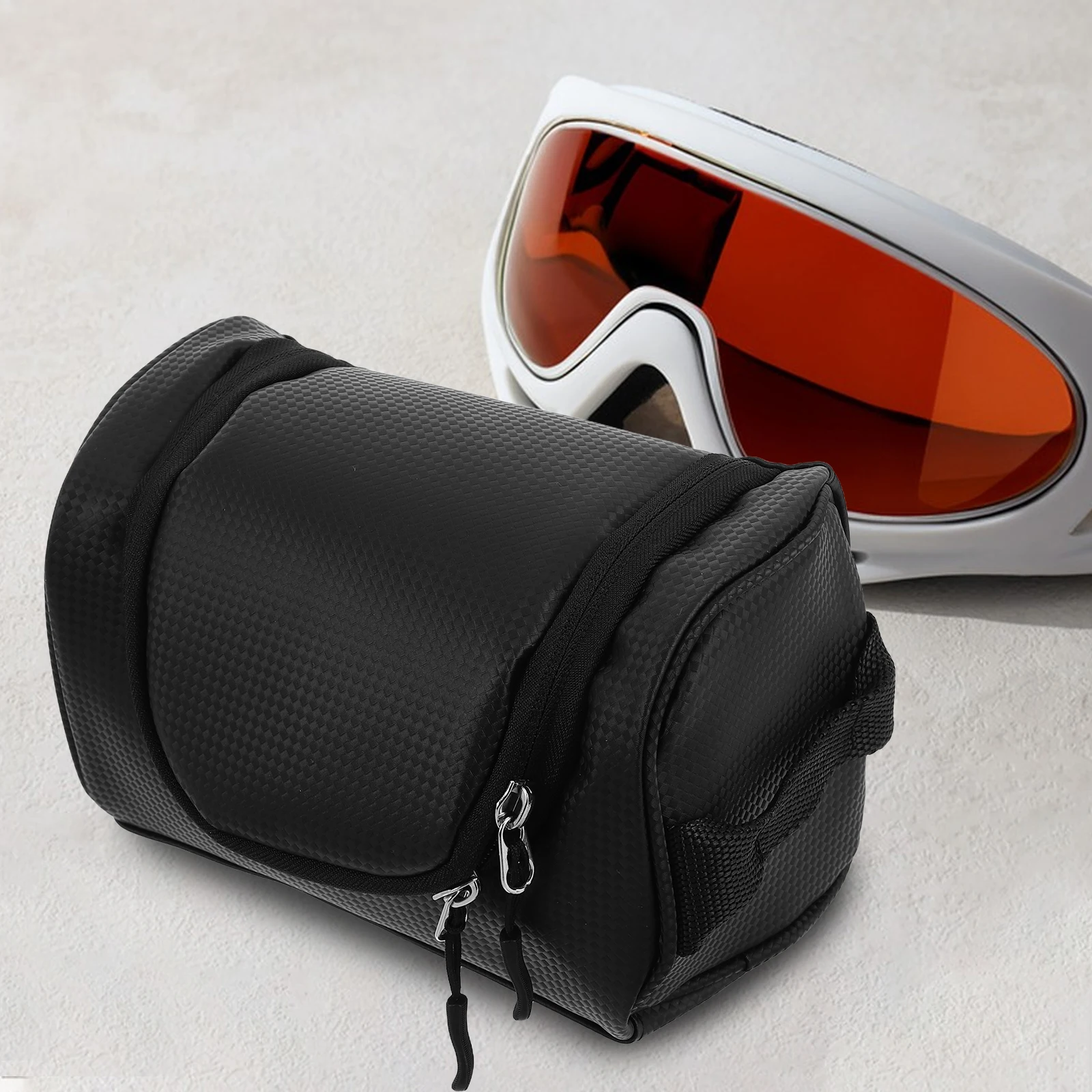 

Outdoor Goggles Case Ski Glasses Bag Container -Resistant Storage Black