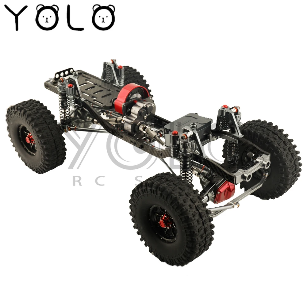 1/10 Scx10 Geassembleerde Auto Frame Volledig Metalen Chassis Simulatie Klimmen Upgrade Afstandsbediening Auto Model Refit Kit 313Mm Wielbasis