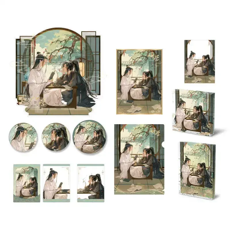 Anime grand maître de la culture démoniaque MDZS Wei Wuxian Lan Wangji acrylique Quicksand support modèle Cosplay Badge papier coloré