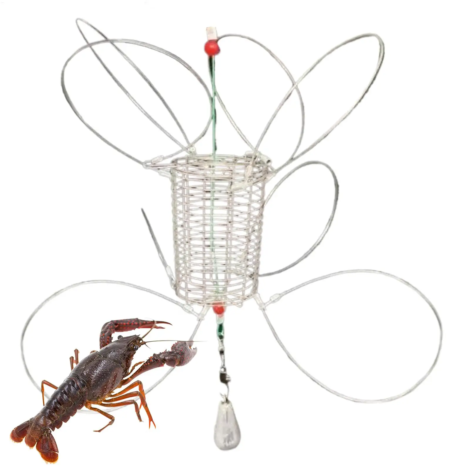 NEW Crab Snare Trap Stainless Steel Trapping Gauge With 8-Loop Crab Fishing For Lobster Crawfish Fish Bait Catfish Shrimp Squid
