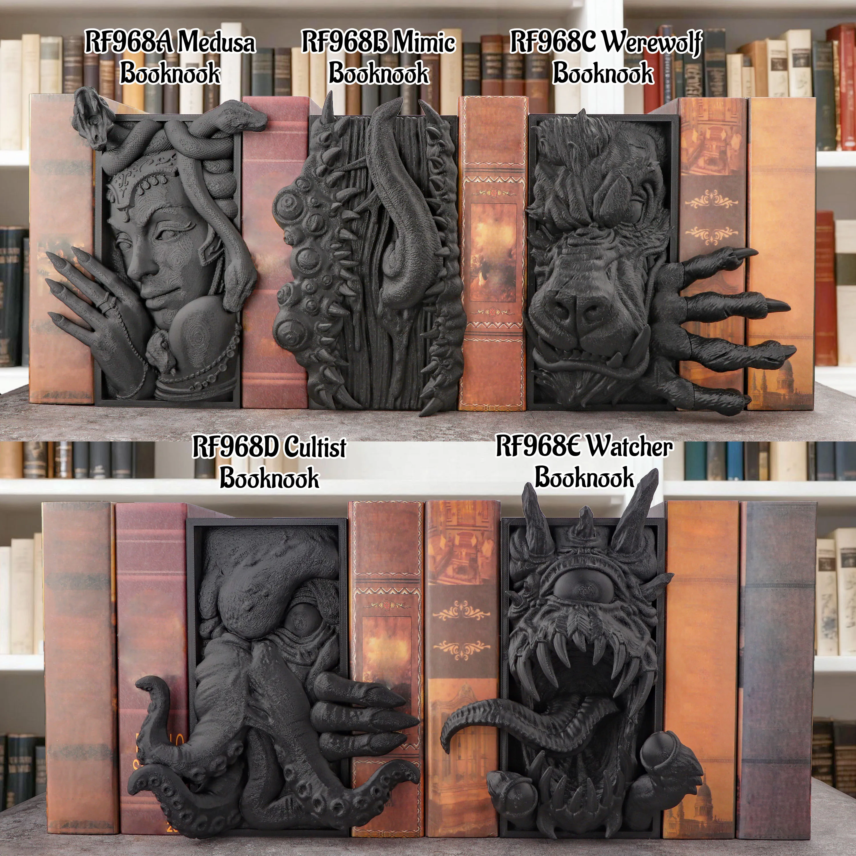 Aesthetic Bookend - Fantasy Booknook Series for Bookcase Decoration