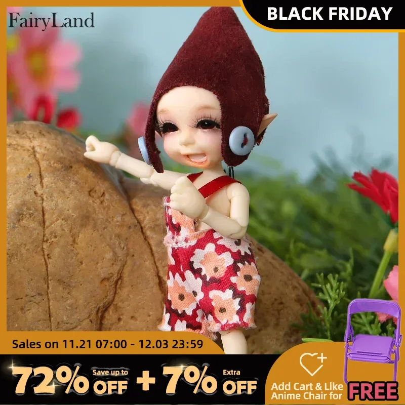 FreeShipping OUENEIFS Fairyland Realpuki Ara Doll BJD sd 1/13 body model  baby girls boys dolls eyes High Quality toys