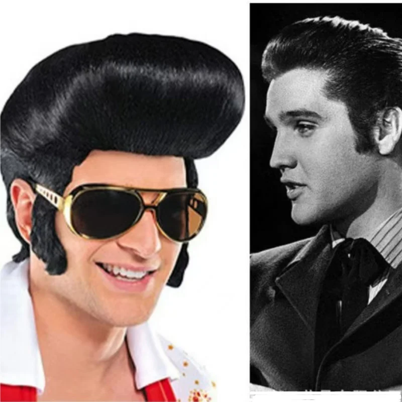 Novedad gafas de sol doradas gafas de barba divertidas 70s Fiesta Disco película juego de rol Elvis Prom gafas divertidas Cosplay Presley vestir