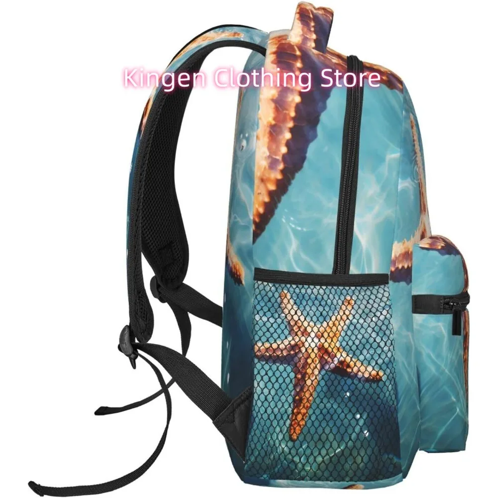 ซัมเมอร์โอเชียนปลาดาวกระเป๋าเป้สะพายหลังแล็ปท็อปน้ำหนักเบากระเป๋าเดินทางอเนกประสงค์น้ำหนักเบากระเป๋าเป้สะพายหลังลำลองกระเป๋าเป้สะพายหลังวิทยาลัยสำหรับทุกเพศสำหรับฉัน