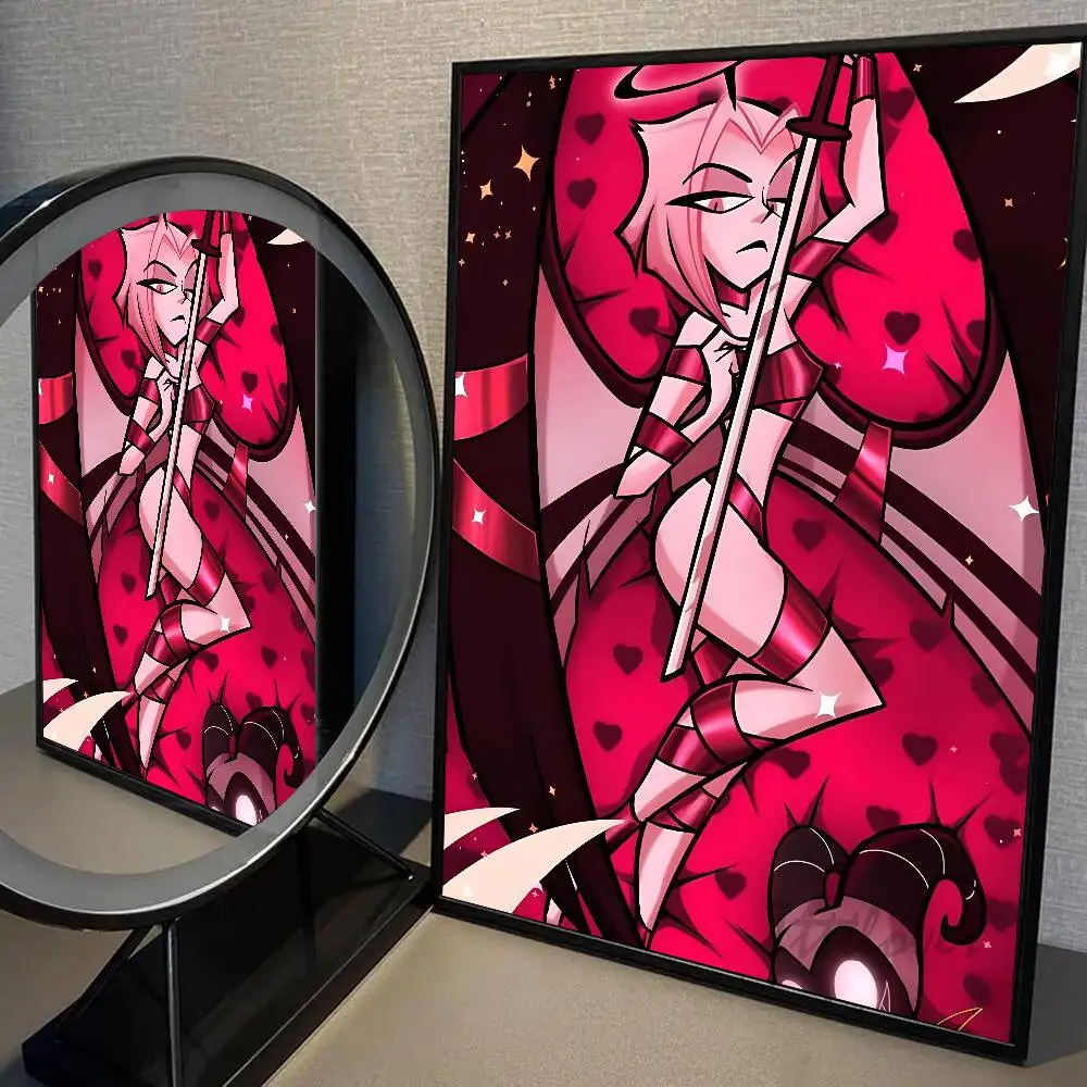 Anime Lute H-hazbin Hotel Poster Hochwertige Selbstklebende Wandkunst Dekorationen Farbdrucke Klebend – Detail 3