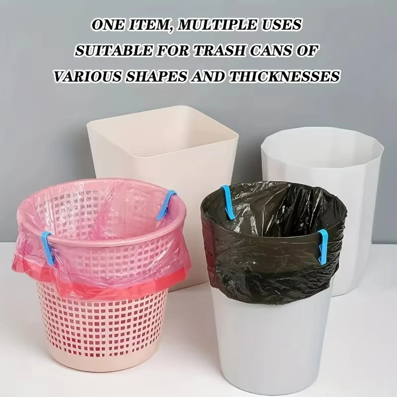 10 Innovative Trash Can Clips - Safe and Non Slip Trash Bag Holder, Stylish Divider Side Clips, Convenient for Home Use