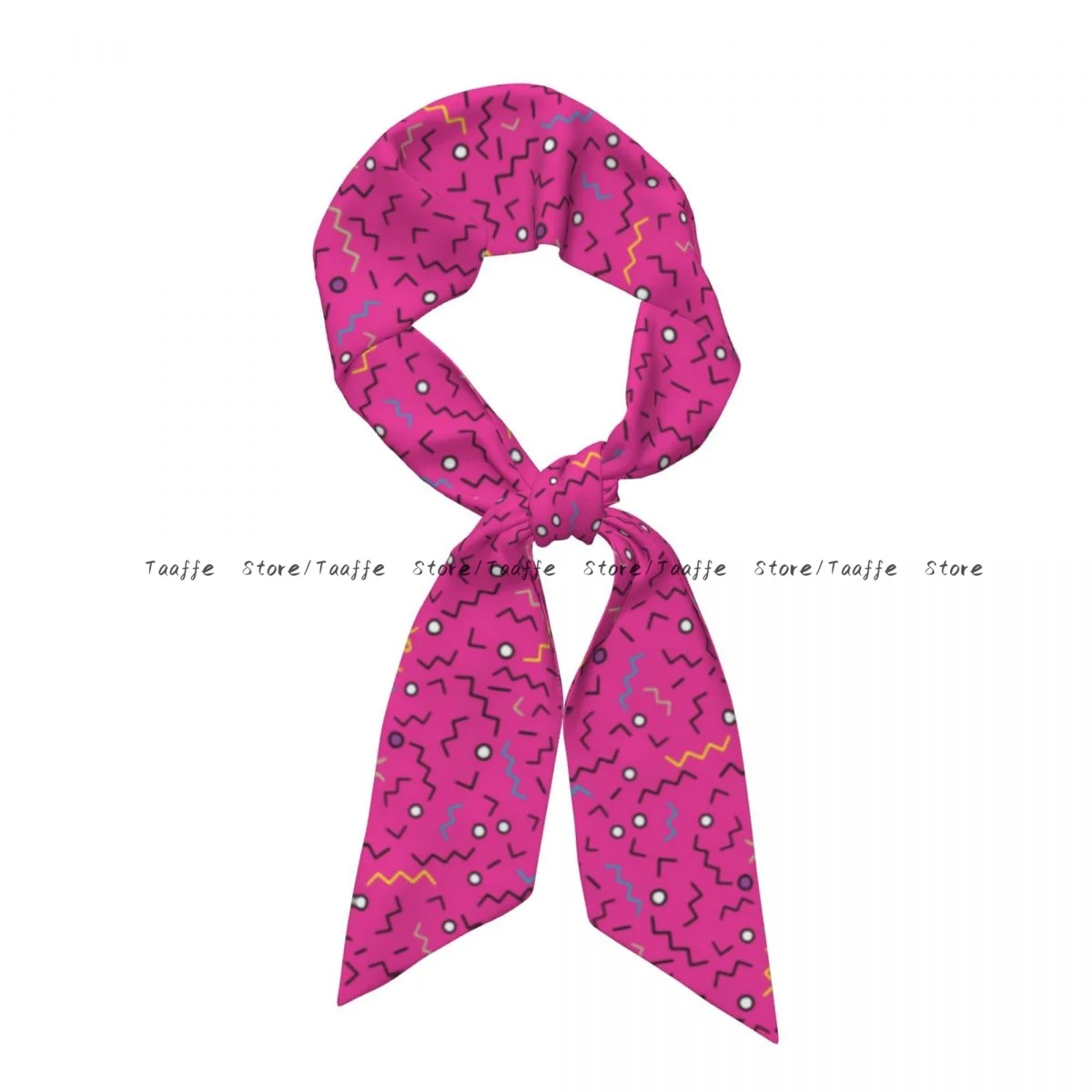 Geometric Triangle Line Circle Hipster Simulation Silk Long Scarf Women Shawl Wrap Soft Satin Scarf Bandana Female Neckerchief