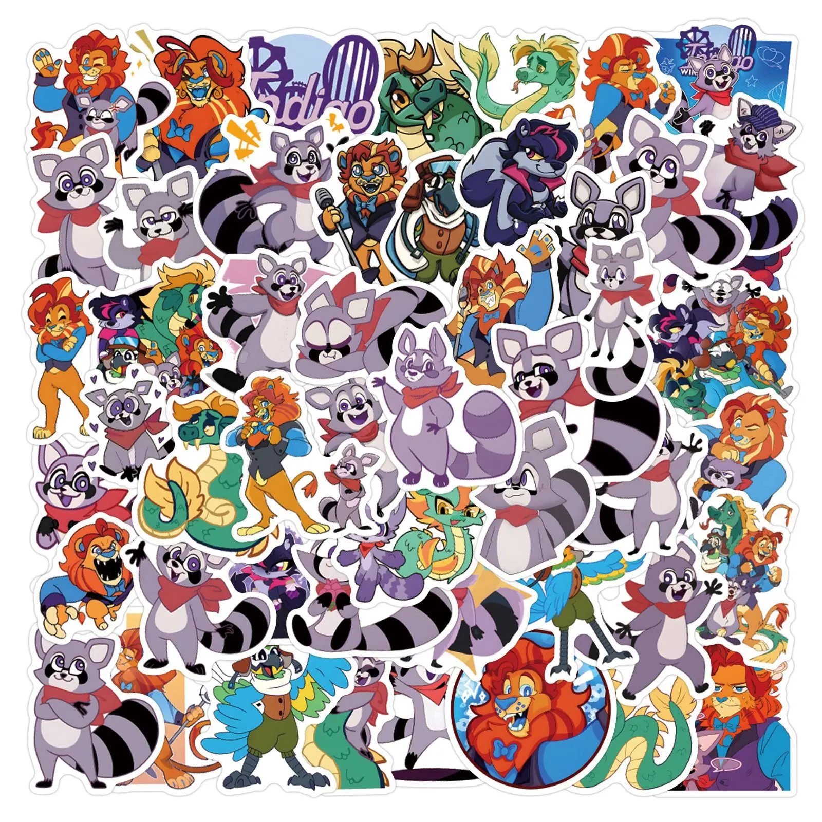 

55PCS Game Indigo Park Sticker Cartoon Cute Graffiti Decorative DIY Luggage Phone Case Skateboard Notebook Toy WaterproofSticker
