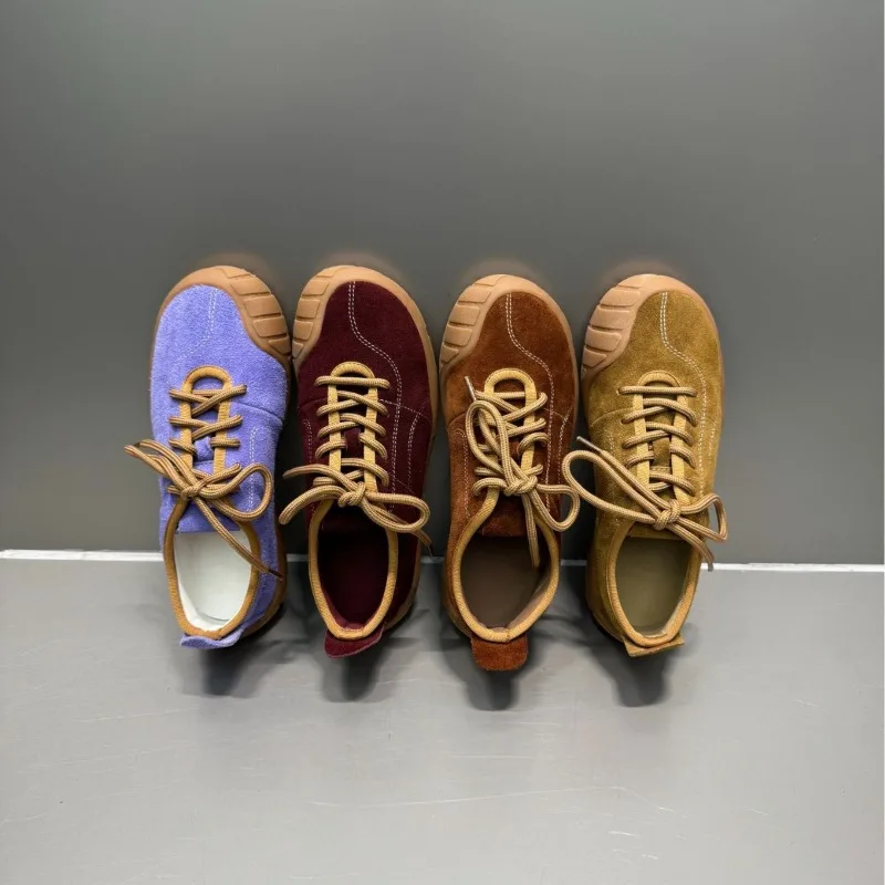 New Niche Design Sense Retro Platform Casual Sports Shoes Women's Versatile Comfortable Soft Sole Lightweight Running Sneakers