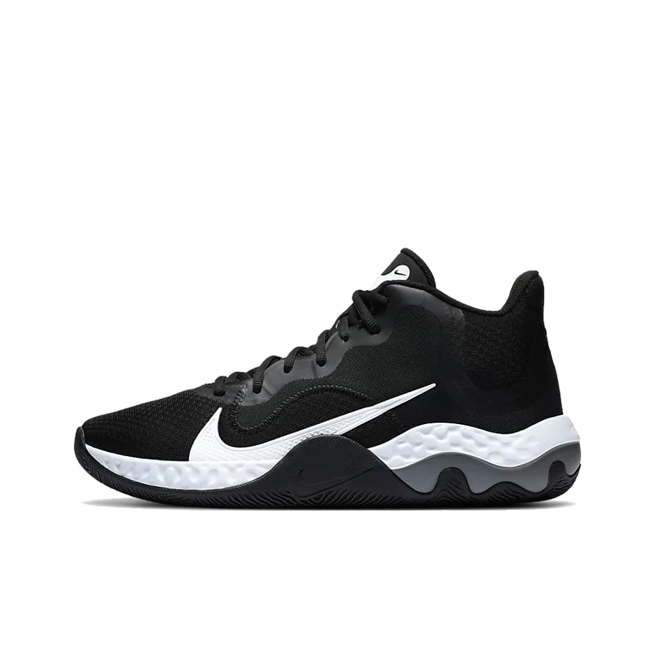 Nike Renew Elevate Fabric Cushioning Slip Resistant Abrasion Resistant Mid top Performance Basketball Shoes Men's CK2669-001