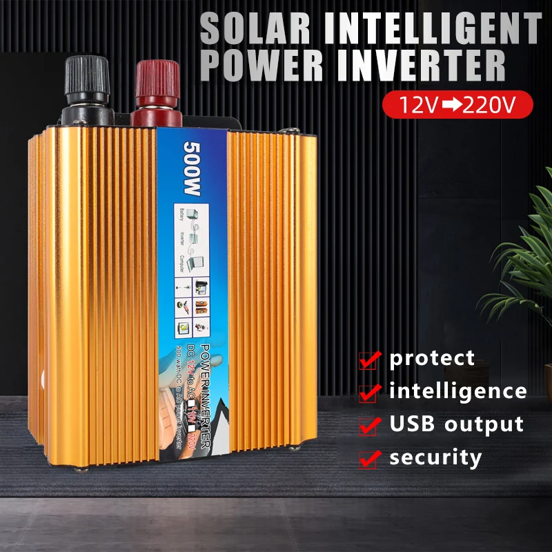 500W car inverter 12v 24v to 220v repair sine wave inverter truck car multifunction converter high power car accessories