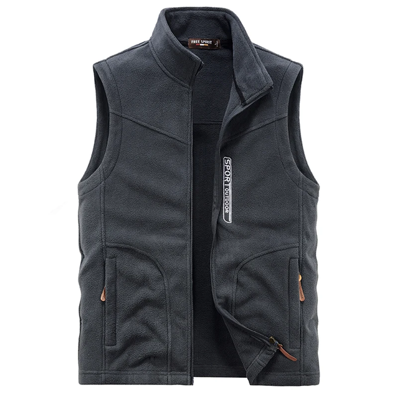 Men Thermal Polar Fleece Vests Autumn Winter New Outdoor Windproof Warm Hiking Ski Fishing Tactical Casual Waistcoat Jackets Men