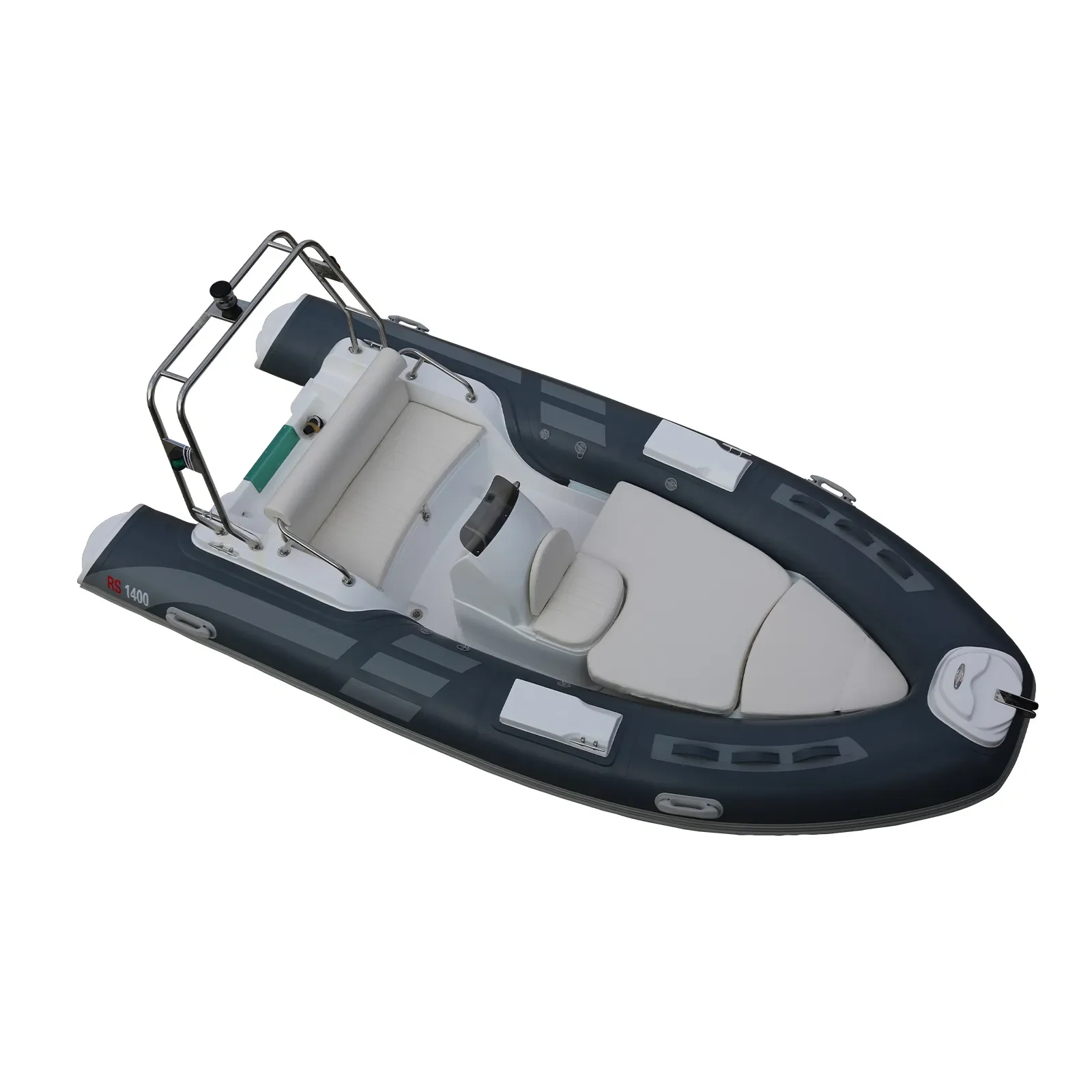 14FT Rib 430 Hypalon PVC الألياف الزجاجية بدن الضلع قارب التجديف القابل للنفخ #1