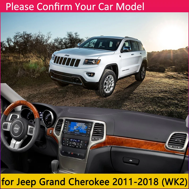 for Jeep Grand Cherokee WK2 2011 2012 2013 2014 2015 2016 2017 2018 2019 Anti-Slip Mat Dashboard Cover Dashmat Accessories Cape