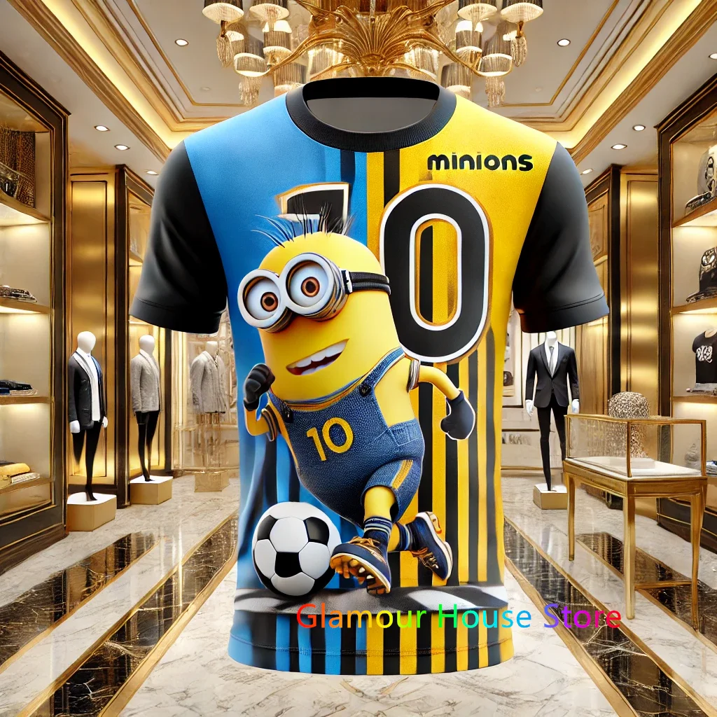 New Arriavl Luxury CHATGPT Designed Sports Short Sleeve Mens T shirt Minions 10 Soccer Jersey Training Uniform Kids/Adult Tops