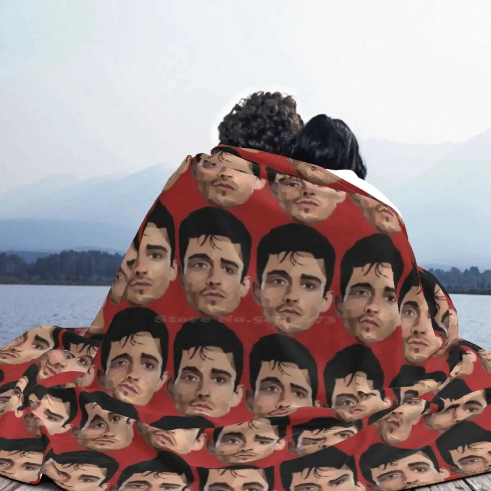 بطانية تكييف الهواء الناعمة ، Claude Leclerc سائق متسابق Lowpoly الفن ، 2d #6