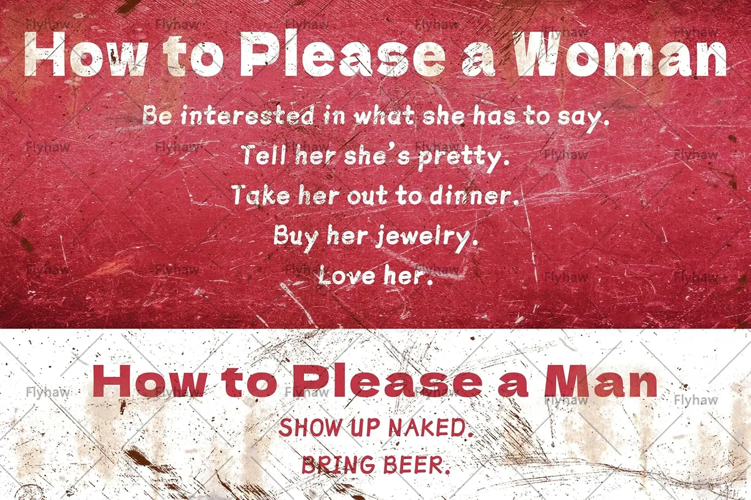 How to Please a Woman Tin Sign Vintage Funny Tin Metal Signs Retro Bar Decor Home Garage Kitchen Wall Decoration Gifts Funn sign