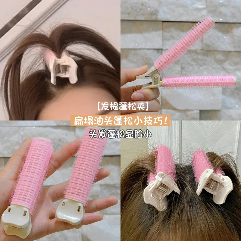 Lazy Air Bangs Curler Root Fluffy Styling Clip Self-adhesive Hair Curling Clip Women Hair Volume Modeling Hair Accessories