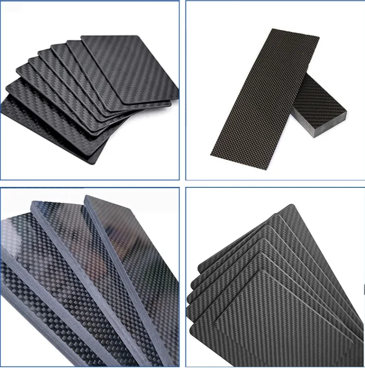 165MM X 165MM Glossy Surface 3K Carbon Fiber Sheet Plate Panel 0.25mm to 6mm High Composite Hardness RC Model