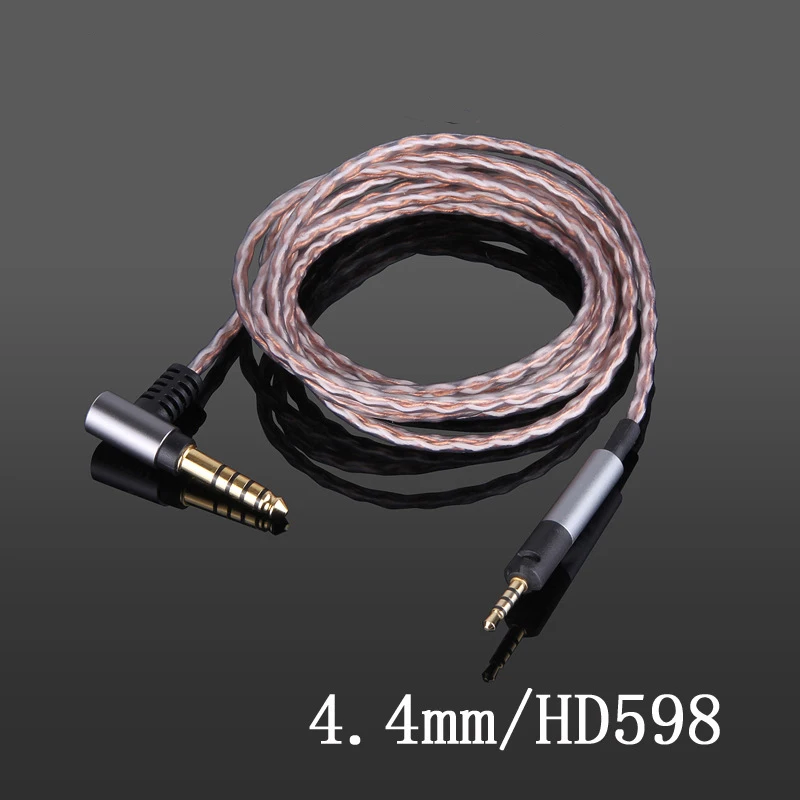 For Sennheiser HD598 HD518 HD558 HD569 HD579 HD598se HD2.30 4.4mm 2.5mm HD560S 100% Single Crystal Copper Headest Upgrade Cable