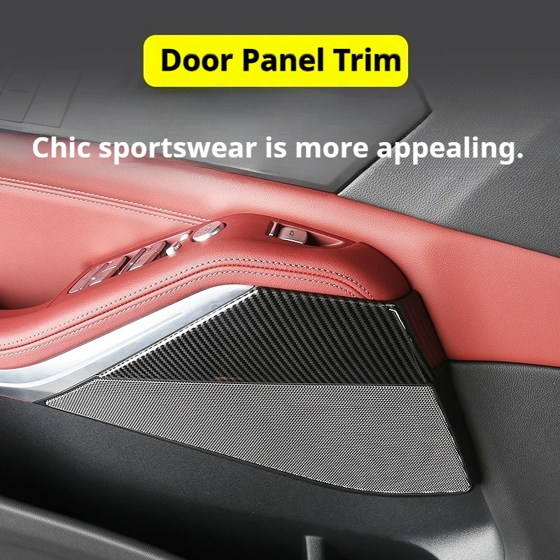 For BMW X5 G05 2019-2025Car Door panel wood grain ABS carbon fiber grain door decorative stickers interior modification stickers 2