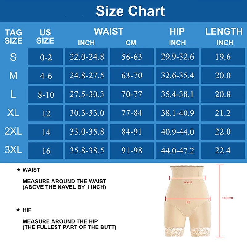 Seamless Slimming Shorts for Women Lace Shapewear High Waist Underpants Soft Compression Underwear Tummy Control Butt Lifter