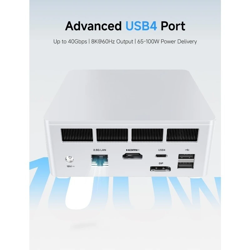 

UM870 Slim Mini PC AMD Ryzen 7 8745H 8C/16T Desktop Computer Barebone Without RAM/SSD/OS