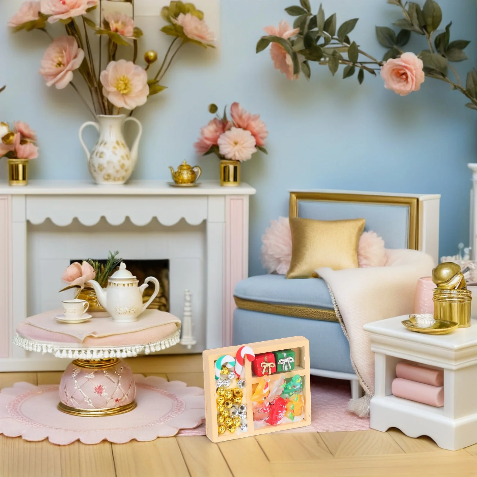 

2 шт. рождественские украшения миниатюрные красочные конфеты аксессуары крошечные сладкие украшения для кукольного домика и праздничного декора