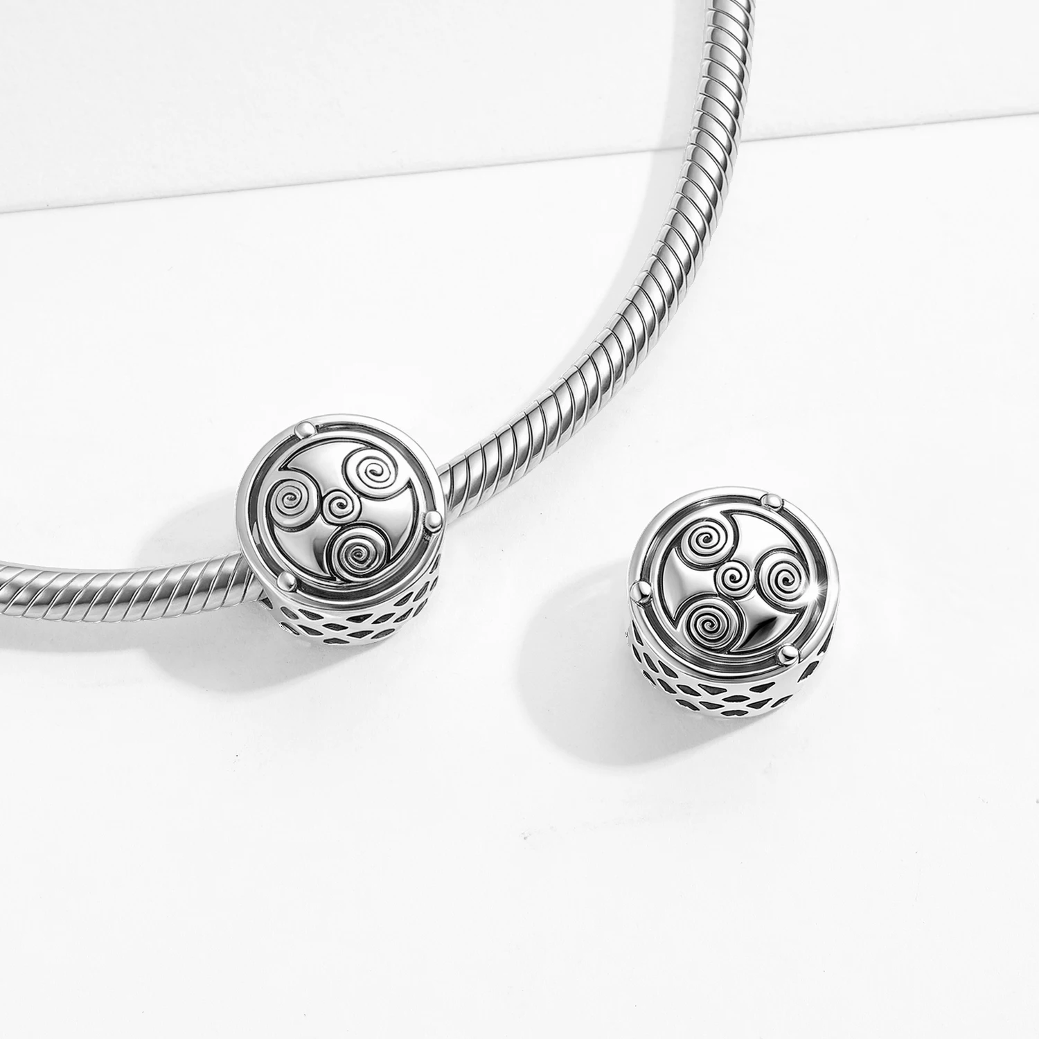 

kataoka Infinite Vortex Mode, стерлинговое серебро 925 пробы, религиозные символы, очаровательные бусины, ювелирные изделия, подарок, подходят для оригинального браслета, ювелирные изделия своими руками, кат