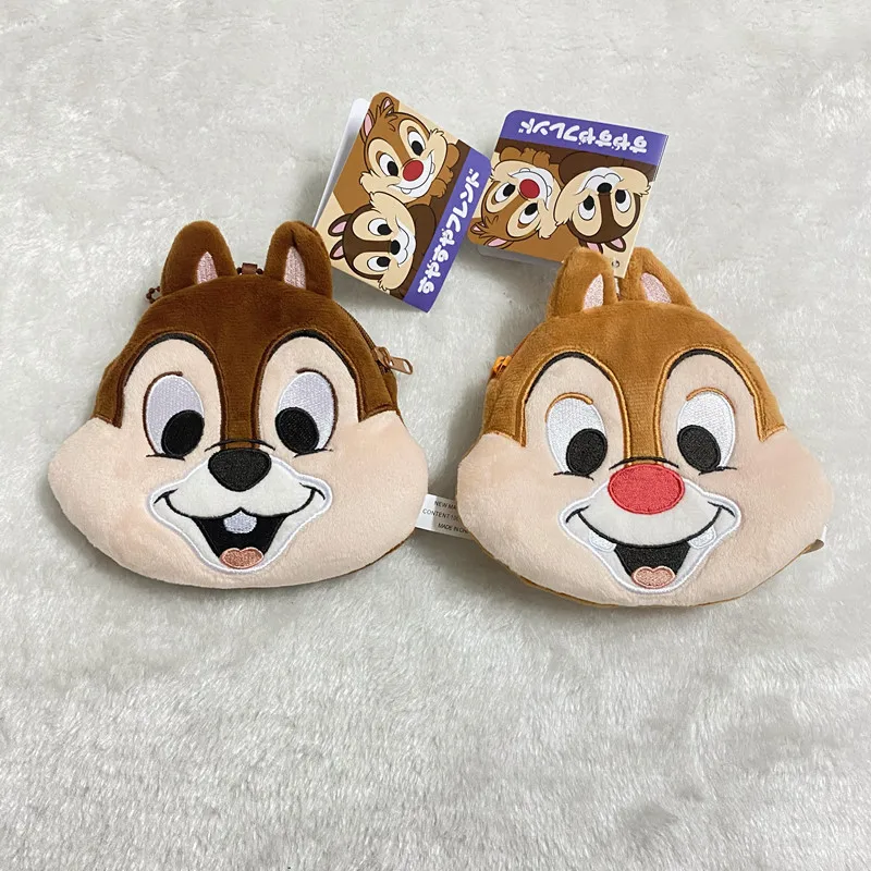 Disney Anime Wallet Pendant Chip Dale Cute Coin Purse Couple Headset Key Storage Bag Kids Friends Charm Gift