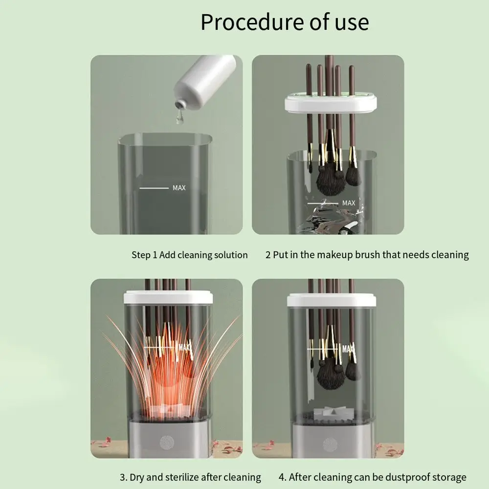 SIKAT Makeup listrik otomatis, sikat pembersih serbaguna desinfeksi Ultraviolet, Mesin cuci putar cepat kering