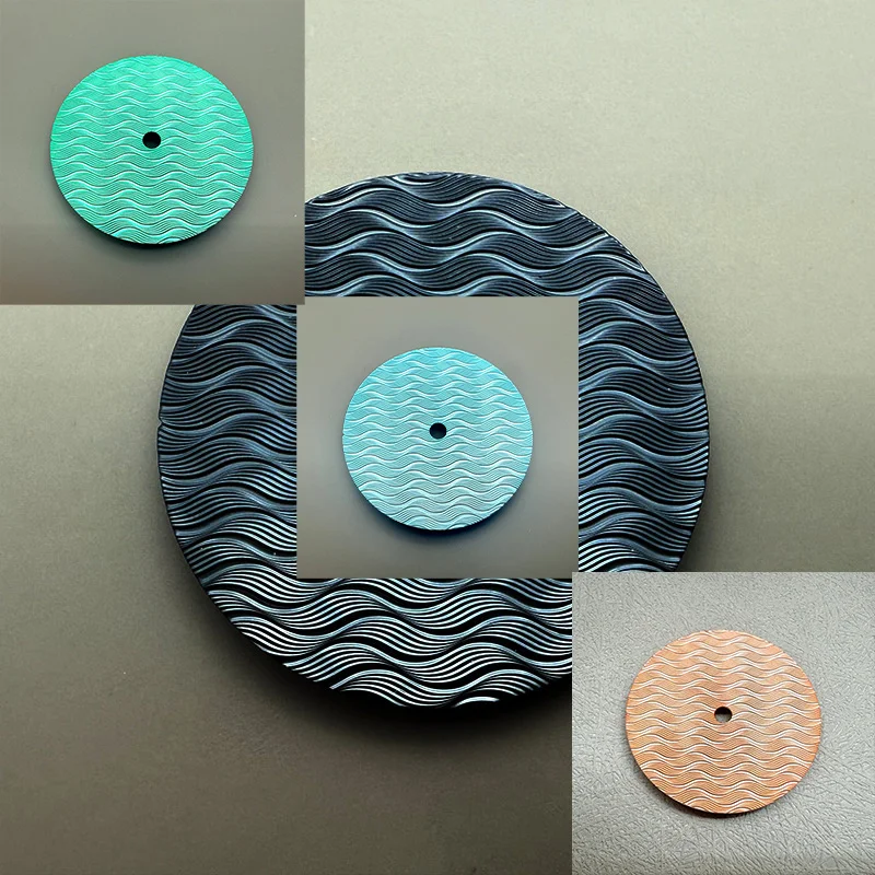 Mod New Model Watch Replace Fashion Dial Wavy Pattern Dial Fit NH35 NH36 8215 ETA 2824 2836 Movement 28.5mm Dial Mod DIY Parts