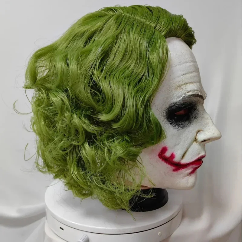 MN1 Nuova maschera da clown Joker con parrucca Maschere Copricapo Maschera di carnevale per feste per uomo Scherzo di Halloween Spaventoso in lattice M9 * Jy