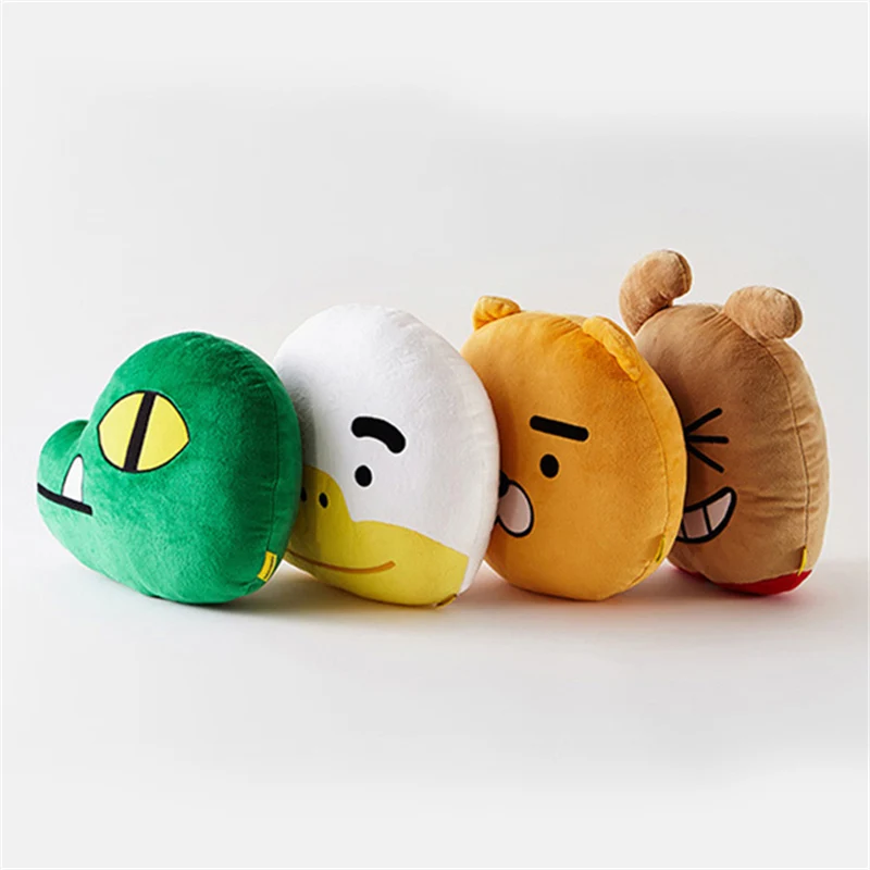 Cartoon Anime Series Kakao APEACH RYAN MUZI TUBE Plush Pillow Soft Sofa Cushion Kawaii Room Decor Birthday Gifts for Girls